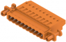 Pin header, 10 pole, pitch 5.08 mm, straight, orange, 1353450000