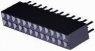 Socket header, 24 pole, pitch 2.54 mm, straight, black, 1-535542-2