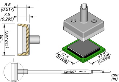 C245227 JBC Soldering tips, desoldering tips and hot air nozzles