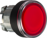 Pushbutton, illuminable, groping, waistband round, red, front ring black, mounting Ø 22 mm, ZB4BW347
