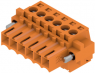 Socket header, 6 pole, pitch 3.5 mm, straight, orange, 1606680000