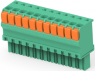 PCB terminal, 11 pole, pitch 3.5 mm, AWG 30-14, 9 A, push-in spring connection, green, 1-1986692-1