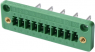 Pin header, 10 pole, pitch 3.81 mm, straight, green, 1829413