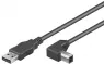USB 2.0 connection line, USB plug type A to USB plug type B, 0.5 m, black