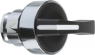 Selector switch, unlit, groping, waistband round, black, front ring silver, 2 x 90°, mounting Ø 22 mm, ZB4BJ4