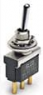 Toggle switch, metal, 2 pole, latching/groping, On-Off-(On), 6 A/250 VAC, silver-plated, 4-6437630-1