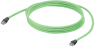 System cable, RJ45 plug, straight to RJ45 plug, straight, Cat 5, SF/UTP, PUR, 2 m, green