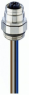 Socket, M12, 4 pole, crimp connection, screw locking, straight, 11275