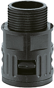 Straight hose fitting, M32, plastic, IP66, black, (L) 49 mm