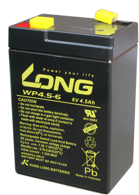 WP4.5-6 Long Lead-Acid Batteries, Lithium-Ion Batteries