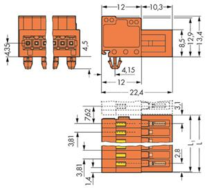 734-345/018-000 WAGO PCB Connection Systems Image 2