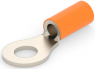 Uninsulated ring cable lug, 1.04-2.62 mm², AWG 16 to 14, 4.34 mm, M4, orange