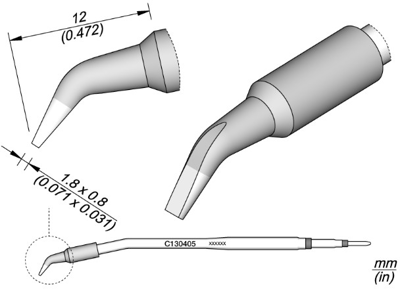 C130405 JBC Soldering tips, desoldering tips and hot air nozzles