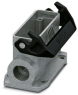 Bulkhead housing, size D25, die-cast aluminum, 2 x M25, angled, longitudinal bow locking, IP66/IP67, 1424393