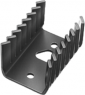 Finger shaped heatsink, 38 x 26 x 22 mm, 9.9 K/W, black anodized