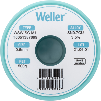 WSW SC M1 0,5MM 500G Weller Solder Wires Image 3