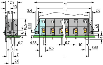 741-523 WAGO PCB Terminal Blocks Image 2