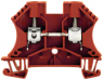 Through terminal block, screw connection, 0.5-10 mm², 2 pole, 41 A, 8 kV, red, 1020240000