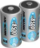 5035362 Ansmann Round Cell Batteries, 9V Block Batteries