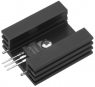 Extruded heatsink, 50 x 32 x 14 mm, 8.5 K/W, black anodized