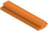 Socket header, 23 pole, pitch 5 mm, straight, orange, 1211800000