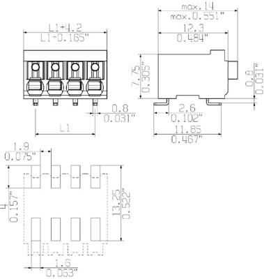 1473590000 Weidmüller PCB Terminal Blocks Image 3