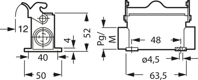 19200100290 Harting Housings for HDC Connectors Image 2