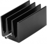 Extruded heatsink, 30 x 16 x 16 mm, 22 K/W, black anodized