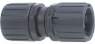 Straight hose coupling, 16 mm, polyamide, IP66, black, (L) 59 mm