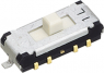 Slide switch, On-On, 2 pole, straight, 100 mA/12 VDC, CMS-2212B