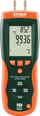 HD350 Extech Anemometers, Gas and Pressure Measuring Instruments