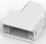 D-Sub connector housing, size: 1 (DE), angled 37.5°, cable Ø 4 to 8 mm, plastic, shielded, gray, 5-1393738-9