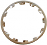 Toothed washer, H 0.56 mm, inner Ø 12.93 mm, outer Ø 15.88 mm, phosphor bronze, 1-329632-2