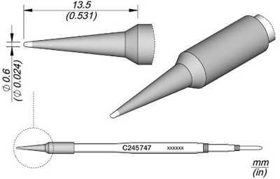 C245747 JBC Soldering tips, desoldering tips and hot air nozzles