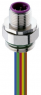 Plug, M12, 5 pole, solder connection, screw locking, straight, 18315