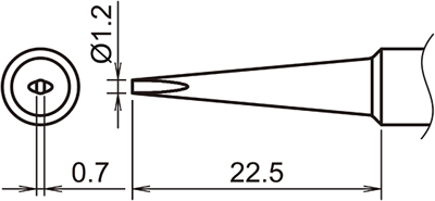 T18-DL12 Hakko Soldering tips, desoldering tips and hot air nozzles Image 2