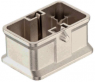 Carrier housing, size Han-Compact, zinc die casting, longitudinal bow locking, IP65, 09140010311