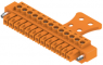 Socket header, 13 pole, pitch 3.81 mm, straight, orange, 1236640000