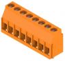 PCB terminal, 8 pole, pitch 5 mm, AWG 26-12, 20 A, clamping bracket, orange, 1001760000