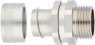 Straight hose fitting, 2 pieces, M10, 10 mm, brass, nickel-plated, IP54, metal, (L) 24 mm