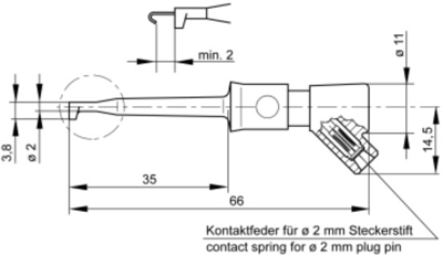 KLEPS 2 BU RT Hirschmann Test & Measurement Aligator Clips Image 2