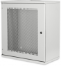 12 U wall enclosure, (H x W x D) 595 x 540 x 400 mm, IP20, sheet steel, gray, DN-19-12U-S-PD