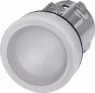 Indicator light, illuminable, waistband round, white, mounting Ø 22.3 mm, 3SU1051-6AA60-0AA0