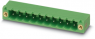 Pin header, 12 pole, pitch 5 mm, angled, green, 1924075