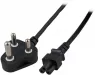 Device connection line, Africa/India, plug type M, angled on C5 jack, straight, black, 1.8 m