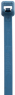 Cable tie, antimicrobial, releasable, nylon, (L x W) 100 x 2.5 mm, bundle-Ø 3.3 to 22 mm, blue, -40 to 185 °C