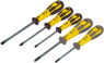 Screwdriver kit, PZ1, PZ2, 4 mm, 5.5 mm, 6.5 mm, Pozidriv/slotted, BL 100 mm, T49153