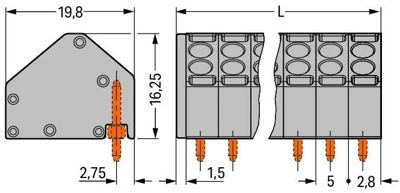 806-110 WAGO PCB Terminal Blocks Image 2