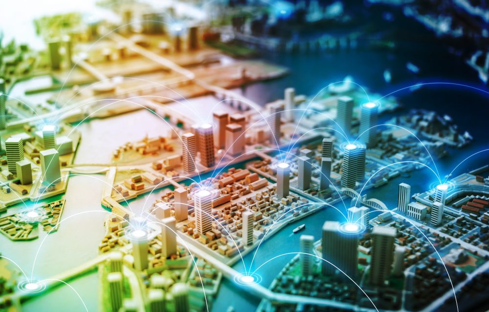 Building as a Grid - Smart City Kommunikationskonzept als abstrakte Darstellung