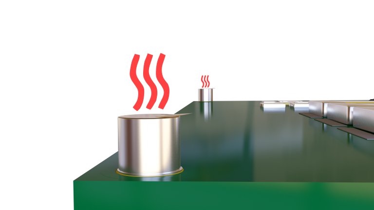 Optimised solder pad geometry and specially developed coating for consistent and reliable soldering results